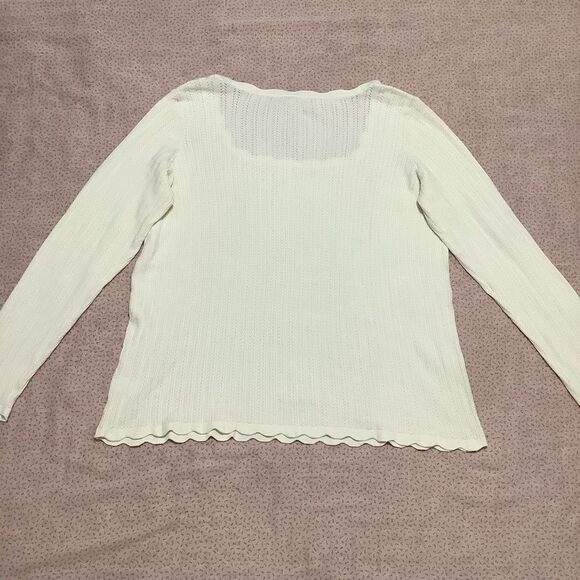 NWOT Rye Grass Cream Cottagecore Coquette Clean Girl Minimalist Blouse Size 1X - Picture 10 of 11